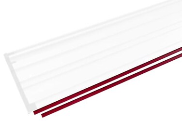 Milescraft 7208 Replacement Guide Strips for 1409 Track Saw Guide and 1408 Guide Rails Two 275 Splinter Guard Cutting Strips with Rubber Grip Backing Peel and Stick For Two Rails