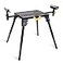 WORKESS Universal Miter Saw Stand with Grid Tabletop 300 lbs Load Capacity 6Level Height Adjustment Table Saw Stand WKMS046