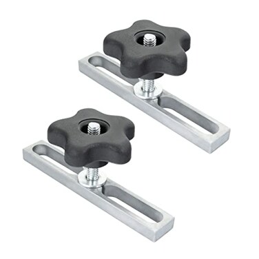 POWERTEC 71642 Miter Slot Hardware Kit Slot Bars Knobs Screws Washers