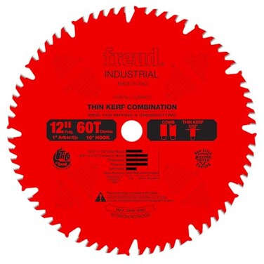 Freud LU83R012 12 x 60T Thin Kerf Combination Blade