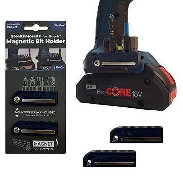 StealthMounts Bosch Magnetic Bit Holder Drill Bit Organizer Perfect for Bosch Drills and Impacts 2 Pack