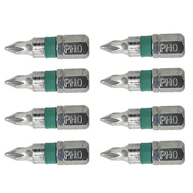 XMHF 14 Hex Shank PH0 25mm x 4mm Magnetic Phillips Screwdriver Bit 8Pcs