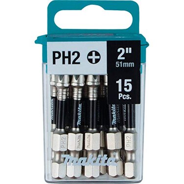 Makita E01046 Impact XPS 2 Phillips 2 Power Bit 15pk