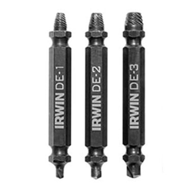 IRWIN 1876224 Impact Performance Series Grip DoubleEnded Screw Extractor Insert Bits 3Piece