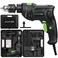 GALAX PRO 5Amp 12inch Hammer Drill with 105pcs Accessories Variable Speed 03000 Hammer and Drill 2 Functions in 1 360Rotating Handle Depth Gauge Carrying Case Included