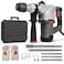 XtremepowerUS 1180W SDSPlus Electric Rotary Demolition Chipping Hammer 114 Combination Rotary Hammer Drilling Chisels Drill Bits Set with Case