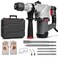 XtremepowerUS 1180W SDSPlus Electric Rotary Demolition Chipping Hammer 114 Combination Rotary Hammer Drilling Chisels Drill Bits Set with Case