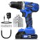 AVID POWER 20V MAX Power Drill Kit Cordless Drill Set with Battery and Charger 2 Variable Speed 38Inch Keyless Chuck 19 Position and 22pcs Bits Blue