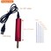 Dokoshia USB Mini Electric Drill Set for Resin Aluminum Rotary Tool with 6 Drill Bits Electrical Handheld Pin Vise Kit for Small DIY Drilling Projects Keychain Crafts Making Red Drill Press