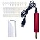 Dokoshia USB Mini Electric Drill Set for Resin Aluminum Rotary Tool with 6 Drill Bits Electrical Handheld Pin Vise Kit for Small DIY Drilling Projects Keychain Crafts Making Red Drill Press