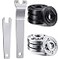 Mudder 10 Pcs 10mm Angle Grinder Flange Nuts and Wrench Spanner Set Flange Replacement Parts Compatible with 9523 Angle Grinder