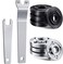 Mudder 10 Pcs 10mm Angle Grinder Flange Nuts and Wrench Spanner Set Flange Replacement Parts Compatible with 9523 Angle Grinder