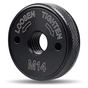 Mesee M14 Thread Angle Grinder Clamping Nut Quick Release Nut Replacement Fast Locking Retaining Flange Nut Pressure Plate Fastener for Angle Grinder Black