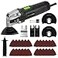 GALAX PRO 35A 6 Variable Speed Oscillating Multi Tool Kit with Quick Clamp System Change and 30pcs Accessories Oscillating Angle4 for Cutting Sanding Grinding