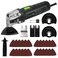 GALAX PRO 35A 6 Variable Speed Oscillating Multi Tool Kit with Quick Clamp System Change and 30pcs Accessories Oscillating Angle4 for Cutting Sanding Grinding