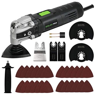 GALAX PRO 35A 6 Variable Speed Oscillating Multi Tool Kit with Quick Clamp System Change and 30pcs Accessories Oscillating Angle4 for Cutting Sanding Grinding