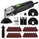 GALAX PRO 35A 6 Variable Speed Oscillating Multi Tool Kit with Quick Clamp System Change and 30pcs Accessories Oscillating Angle4 for Cutting Sanding Grinding