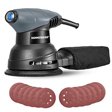 Hammerhead 20Amp 5Inch Random Orbit Sander with 12pcs Sanding Paper HAOS020