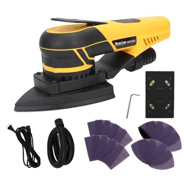 PHENDO 350W 3A Electric Delta Random Orbital Sander Mouse Sander with Pluggable Wire Sanders for Woodworking Primary Wood and Panel Processing3MM