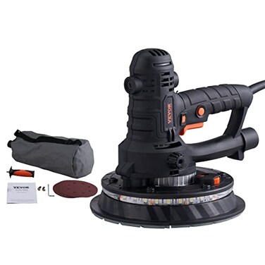 VEVOR Drywall Sander 800W Electric Sander with 12 Sanding Discs Variable Speed 12002300 RPM Wall Sander with Automatic Vacuum Dust Collection System Double LED Lights Dust Bag Detachable Edge
