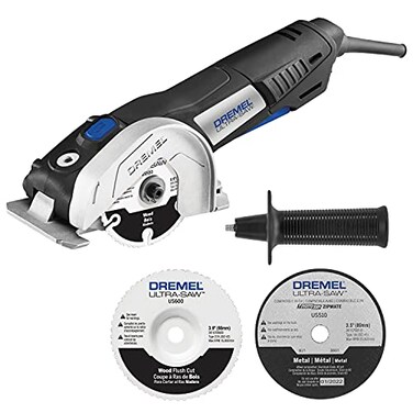 Dremel US40 UltraSaw Corded Compact Saw Tool Kit with 3 Cutting Wheels and Auxiliary Handle