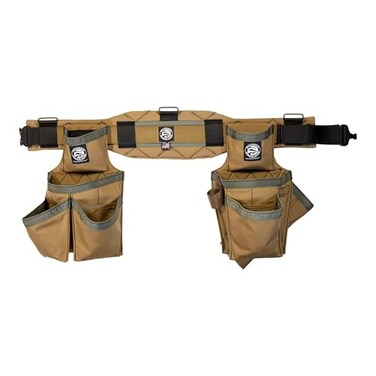 Occidental Leather Badger Carpenter Set Medium Sawdust Sage 27 Pockets Tool Holders Made in USA