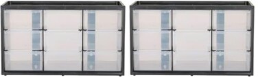 CRAFTSMAN Storage Organizer Bin System 9 Compartment Plastic CMST40709 Pack of 2