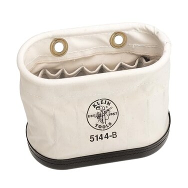 KLEIN TOOLS Klein Tools 5144B Canvas Bucket Aerial Oval Tool Bucket with Polypropylene Bottom 15 Interior Pockets