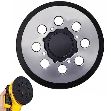 Tockrop 5 Inch 8 Hole Aluminum Alloy Replacement Sanding Pad for Dewalt DWE64236423K DWE64216421K DWE6421B2 DWE6421B3 DWE6421BR DCW210B Hook and Loop Sander Backing Pad 1 Pack