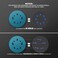 toolant Diamond Shape 5 Inch 320 Grit Sanding Disc Revolutionary Patent 8 Hole Hook and Loop Sanding Discs for Random Disc Sanders Orbital Sanders 50Pack by
