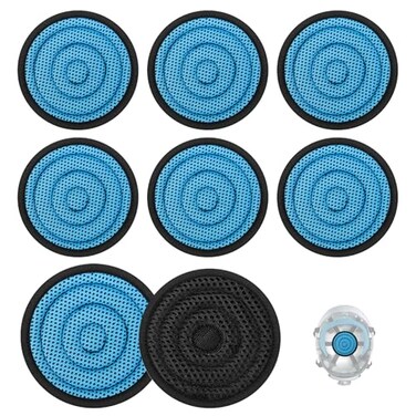 Adabuing Hard Hat Top Pad Liner Replacement Hard Hat Padding fit for Most Construction and Work Helmets Cooling Inserts Reusable Washable Top Pad Suspension Cushion Replacement Accessorie Blue 8 PACK