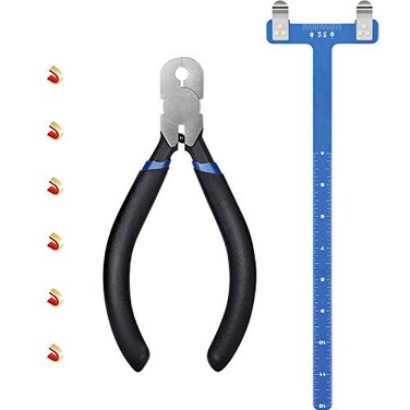 Zonon Bow String Nocking Points Pliers Strings Knock Set T Shape Bow Square Ruler Nocking Buckle Pliers Recurve Turning Kit ArcheryDark Blue