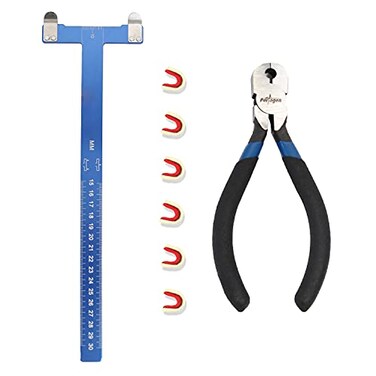 Perogen Archery Bow String Nock Point Pliers Set T Shape Bow Square Ruler Nocking Point Buckle Fixing Tool Kit for Recurve Bow