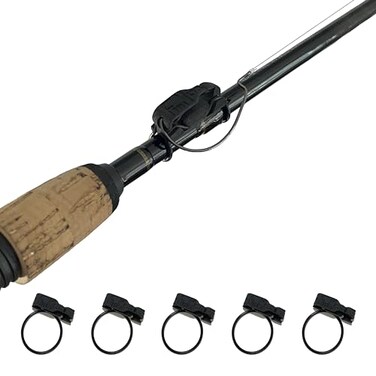 FinMan 5Pack STOW Rod Mounted Tackle Hook Keeper For Fishing Rods Keeps Drop Shot Weights Secure Hooks Safe and Sharp