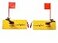 Krazywolf Planer Board P007Includes Spring Flag systemLeftRight L10xW35PairYellow