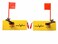 Krazywolf Planer Board P007Includes Spring Flag systemLeftRight L10xW35PairYellow