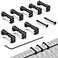 Guardtier CGM908 Picatinny Pressure Switch Cable Management Guides 8 Pack Flashlight Laser Wire Clips Black
