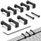 Guardtier CGM908 Picatinny Pressure Switch Cable Management Guides 8 Pack Flashlight Laser Wire Clips Black