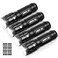 Lighting EVER LED Flashlights High Lumens Small Flashlight Waterproof Adjustable Focus Flash Light for Outdoor Emergency Camping AAA Batteries Included 4 Pack