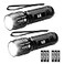 Lighting EVER LED Flashlights High Lumens Small Flashlight Waterproof Adjustable Focus Flash Light for Outdoor Emergency Camping AAA Batteries Included 2 Pack