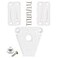 NeverBreak Parts Igloo Cooler Replacement Parts Small White Kit 2 Hinges 1 Latch with Post and Screws High Strength Igloo Cooler Hinges Replacement with Latch