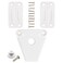 NeverBreak Parts Igloo Cooler Replacement Parts Small White Kit 2 Hinges 1 Latch with Post and Screws High Strength Igloo Cooler Hinges Replacement with Latch