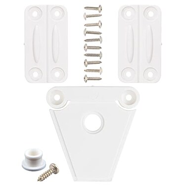 NeverBreak Parts Igloo Cooler Replacement Parts Small White Kit 2 Hinges 1 Latch with Post and Screws High Strength Igloo Cooler Hinges Replacement with Latch