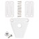 NeverBreak Parts Igloo Cooler Replacement Parts Small White Kit 2 Hinges 1 Latch with Post and Screws High Strength Igloo Cooler Hinges Replacement with Latch