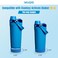 WUQID Silicone Boot Compatible with Stanley Activate Shaker 20oz Bottle Lower AntiSlip AntiScratch Soft Protective Bottom Sleeve Cover Protector Azure