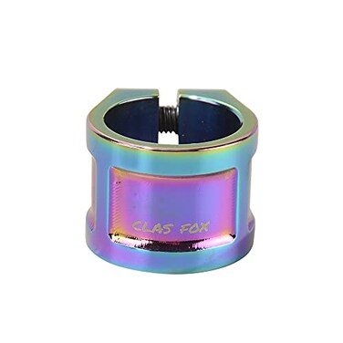 CLAS FOX Pro Scooter Clamps 2 Bolt Clamp Compatible for Standard and Oversized Scooter Bars Rainbow