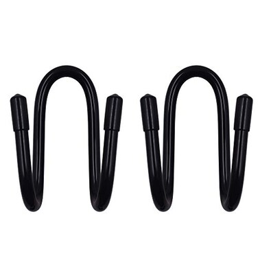 YYST Flexible Over The Seat Hard Hat Rack Holder Back Seat Hanger Headrest Hanger Headrest Hook Black X 2 Pack