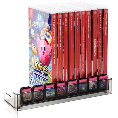 Nargos Switch Switch 2 Game CasesCards Holder for Table Desk Cabinet Game Storage Organizer Stand 16 Cases 16 Cards