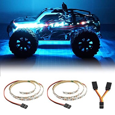 elechawk LED Light Strip for RC Fixed Wing Airplane Flying Wing Plane AR Wing Drone Model Car Truck Ice Blue