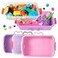 Carolart 3 Pack 128 Inch Plastic Storage Bins Stackable Sensory Bin